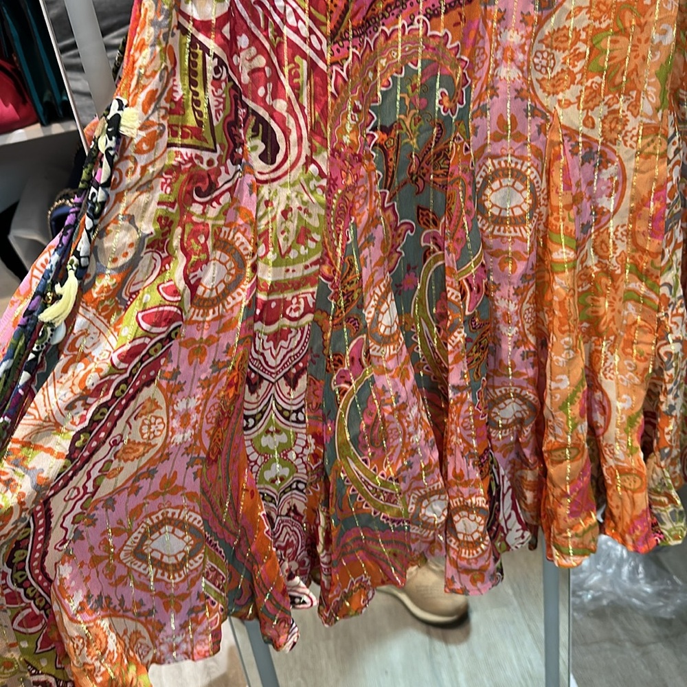 Paisley Multicolor Long Sleeve Dress - Picture 6 of 10